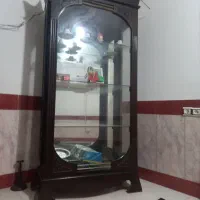 بوفه چوبی شیشه