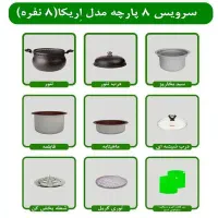 سرویس غذاپز همه کاره مدل ۸ پارچه ۸ نفره- اریکا|ظروف پخت‌وپز|تهران, نجات اللهی|دیوار