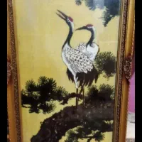 تابلو فرش ماشینی طرح درنا