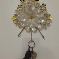 جا حوله ای گل کریستالی|صنایع دستی و سایر لوازم تزئینی|زابل, |دیوار