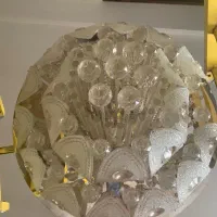 دوعدد لوستر کریستال سقفی خارجی|لوستر و چراغ آویز|سرخرود, |دیوار