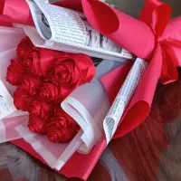 گل روبانی زیبا|گل مصنوعی|سنندج, |دیوار