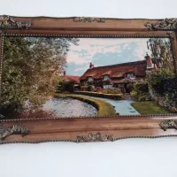 تابلو ماشینی با قاب چوبی