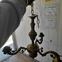 لوستر برنزی سه شاخه نو