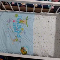 تخت خواب کودک با تشک طبی و روتختی ترک|تخت و صندلی بچه|آمل, |دیوار