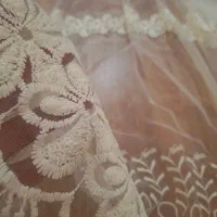 پرده حریر وگلدوزی|پرده، رانر، رومیزی|ارومیه, |دیوار