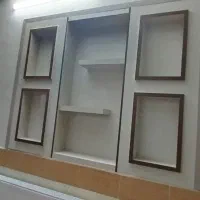 دکور چوبی|کتابخانه، شلف، قفسه‌های دیواری|بیرجند, |دیوار