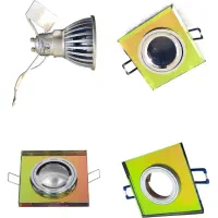 لامپ و قاب هالوژن کریستال چند رنگ لاکچری وارداتی