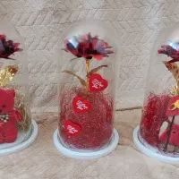 باکس شیشه ای گل رز