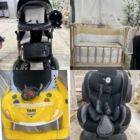 گهواره کنارتخت،صندلی کودک ، کالسکه و روروک