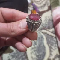 انگشتر نقره یاقوت
