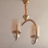 لوستر با دو شاخه به رنگ طلایی
