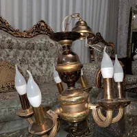 لوسترطلایی دو عدد|لوستر و چراغ آویز|اردبیل, |دیوار