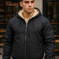 کاپشن  مشکی adidas خزدار شیک و گرم