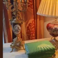 یک عدد شمع دان فرانسوی تمام برنج انتیک|چراغ خواب و آباژور|رشت, گلسار|دیوار