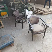 صندل چوبی پافر جلو مبلی پل تختی کار کرده