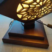 ساعت آباژور رومیزی چوبی|چراغ خواب و آباژور|کرج, عظیمیه|دیوار