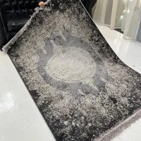 فرش کلاسیک حوض دار طوسی و زغالی