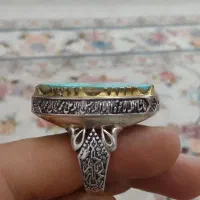 انگشتر فیروزه نیشابور رگه طلایی|جواهرات|سمنان, |دیوار