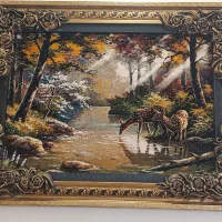 تابلو فرش ماشینی طرح اهو