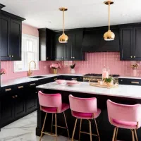 اجرای کابینت با کافی‌بار،و یراق‌آلات کد (پینک۰۲)