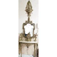 آینه و شمعدان برنز