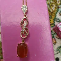 انگشتر طلا روس و نیم ست عقیق طلاروس|جواهرات|اردبیل, |دیوار