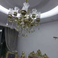 میز کنسول برنزی لوستر گلدان ساعت میز تی وی|لوستر و چراغ آویز|تهران, یافت آباد جنوبی|دیوار