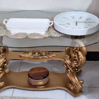 مبلمان ۷ نفره سلطنتی و پاتیشن و ساعت و گلدون و کمد|مبلمان خانگی و میز عسلی|قرچک, شهرک طلائیه|دیوار