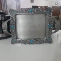 لاله لوستر شامپاینی وظرف سرو کیک و سینی|لوستر و چراغ آویز|فردیس, سرحد آباد|دیوار