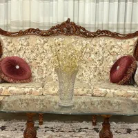 مبل استیل سلطنتی با ناهار خوری صفحه شیشه ای|مبلمان خانگی و میز عسلی|تهران, استقلال|دیوار