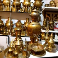 jt تولیدی wq سماور گازی برنجی ذغالی زغالی برقی ge|سماور، چای‌ساز، قهوه‌ساز|اصفهان, دستگرده|دیوار