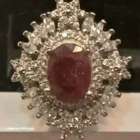 انگشتر جواهر نقره