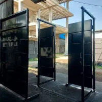 درب اهنی دروازه حیاط مدرن کیت کت|مصالح و تجهیزات ساختمان|طاهرگوراب, |دیوار