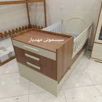 تخت کمد کودک مدل نهال کرم رنگ|تخت و صندلی بچه|رامسر, |دیوار