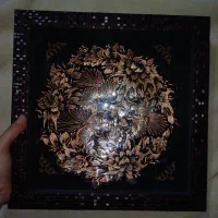 صنایع دستی اصفهان بشقاب مسی قلمزنی مدل الماس تراشه|صنایع دستی و سایر لوازم تزئینی|تهران, ایرانشهر|دیوار