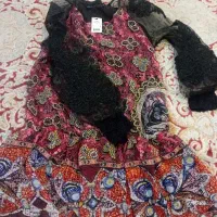 شمیم کمر کش آستین تور کار شده نو نو با مارک