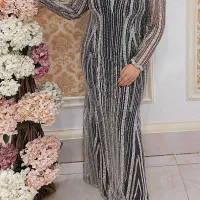 پیراهن مجلسی تمام کارشده سایز ۵۰