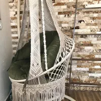 تاب دست بافت مکرومه تحمل ۱۵۰ کیلو وزن|صنایع دستی و سایر لوازم تزئینی|پاکدشت, شهرک امام رضا|دیوار