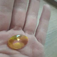 نگین انگشتر سیترین تراش الماس آماده رکاب کردن
