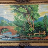 تابلو  منظره همراه با قاب