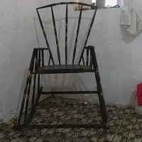صندلی راک کاملآ فلزی طرح قلیانی چوبی