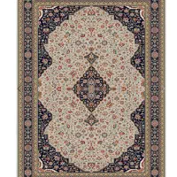 فرش مرینوس کلکسیون بهارستان طرح یکتا رنگ سورمه ای