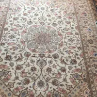 جفت قالیچه اصفهان کرک و ابریشم