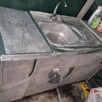 سینک وشیر اب به علاوه کابینت و سایبان|آبچکان و نظمدهنده ظروف|آمل, |دیوار