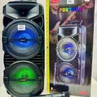 اسپیکر شارژی 90 سانتی ZQS-2806 با میکروفون بیسیم|پخش‌کننده همراه|قم, زند آباد|دیوار