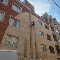 شستشو نما   پیچ و رولپلاک سنگ   کار در ارتفاع