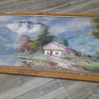 دوعدد تابلومنظره طبیعت|تابلو، نقاشی، عکس|قم, چهل درخت‎|دیوار