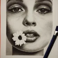 طراحی چهره با تکنیک سیاه قلم|تابلو، نقاشی، عکس|قم, بنیاد|دیوار