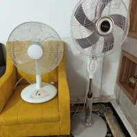 دو تا پنکه ایستاده و رومیزی پارس خزر پرتاب بادقوی
